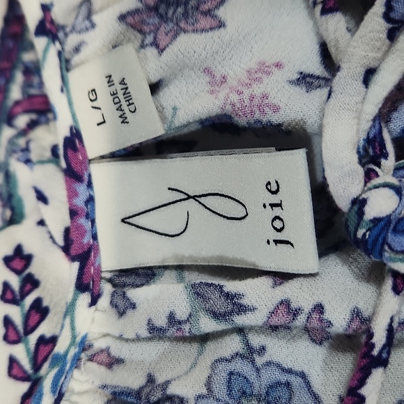 Joie Folk Song Cropped Blouse in Sky - Picture 7 of 7